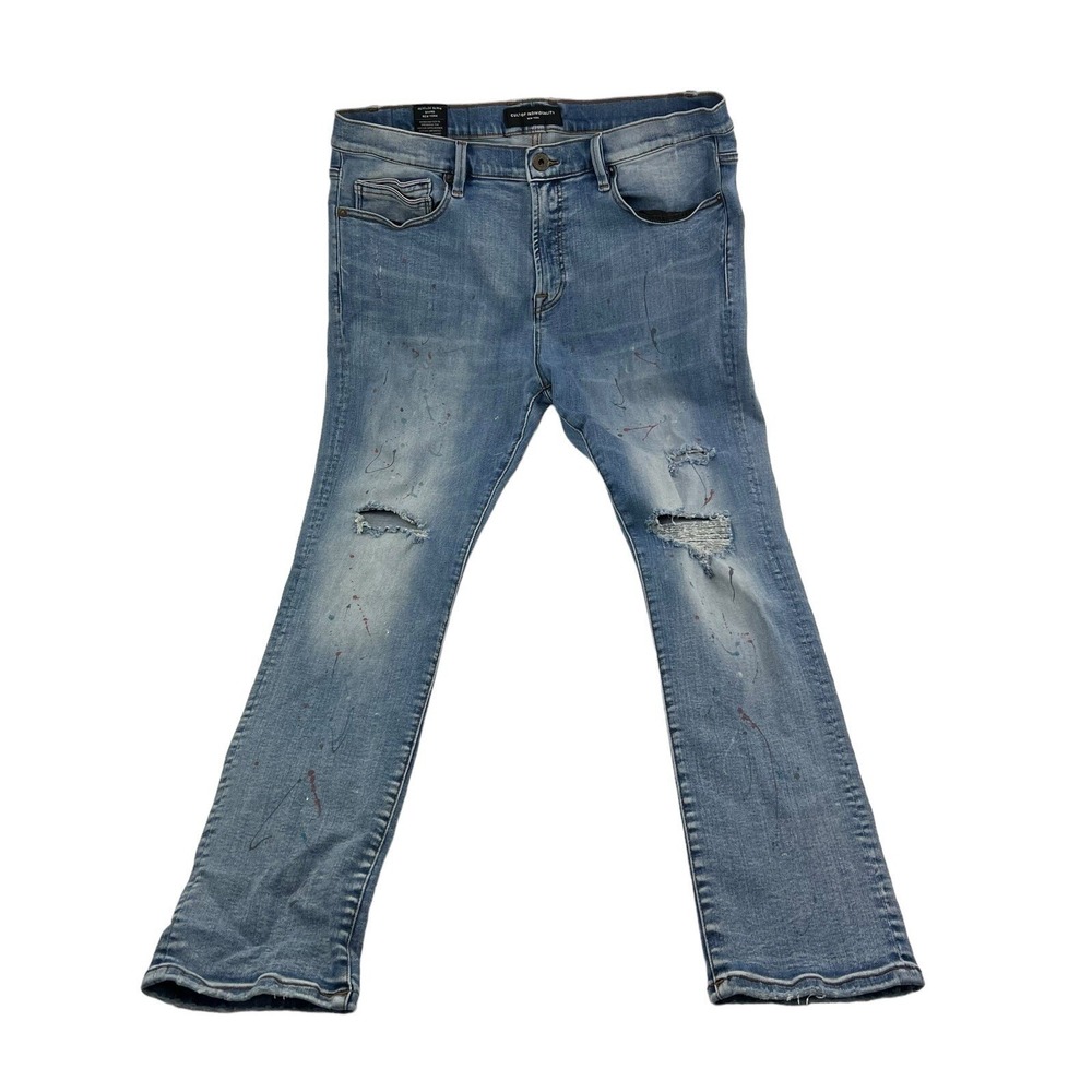 Cult of Individuality Blue Punk Super Skinny 5 Pocket Cotton Blend‎ Jeans 40X32